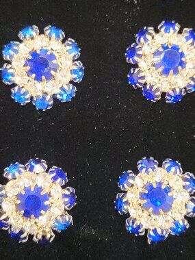 MAGNETIC NUMBER PINS "MAJESTY" blue & silver set of 4 NEW Ranch Dun Right in box